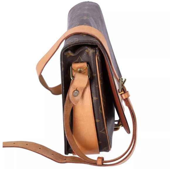 Louis Vuitton Cartouchiere GM Brown Monogram Leather Shoulder Bag M51252 - Picture 8 of 15